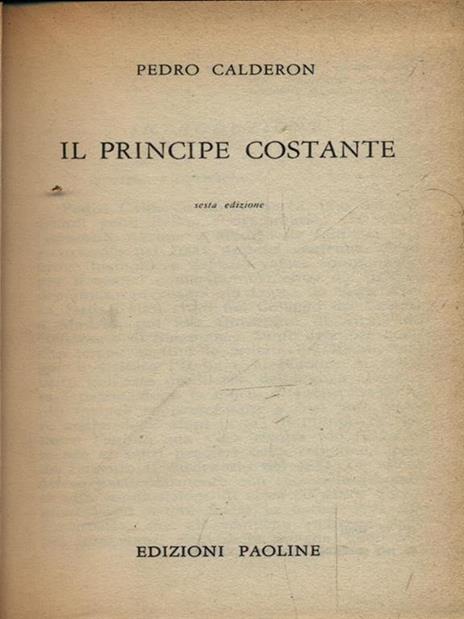 Il principe Costante - Pedro Calderón de la Barca - copertina