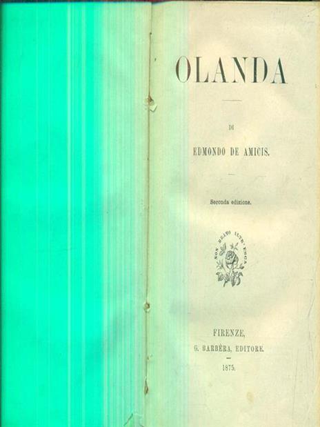 Olanda - Edmondo De Amicis - copertina