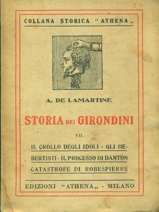 Storia dei Girondini vol.7 - A. de Lamatre - copertina