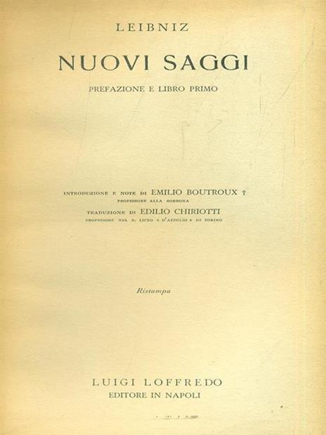 Nuovi saggi - Gottfried W. Leibniz - 2