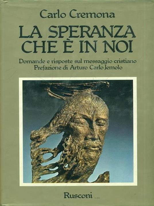 La speranza che é in noi - Carlo Cremona - copertina