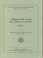 I registri della Catena del Comune di Savona registro II parte I