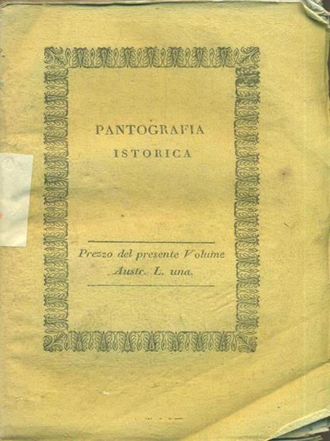 Pantografia Istorica. Vol. XXIV - Bernardo Bellini - 2