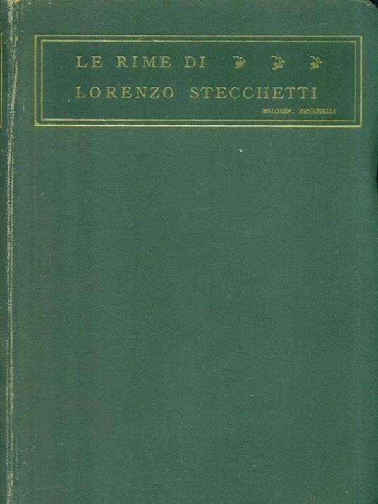 Le rime - Lorenzo Stecchetti - copertina