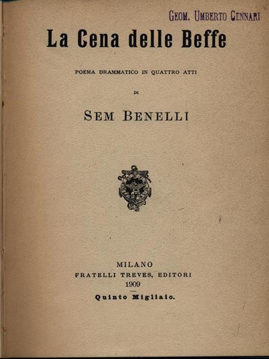 La cena delle beffe - Sem Benelli - 2