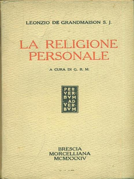 La religione personale - L. de Grandmaison - 7