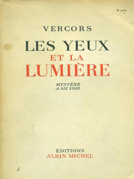 Les Yeux et la lumiere - Vercors - copertina