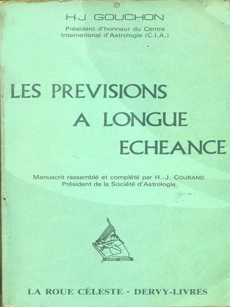 Les previsions a longue echeance - Henri Gouchon - copertina