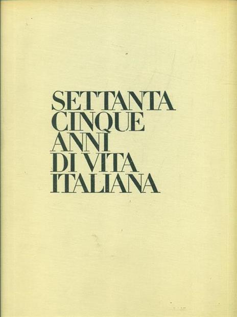 Settantacinque anni di vita italiana - copertina