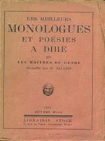 Les meilleurs monologues et poésies a dire