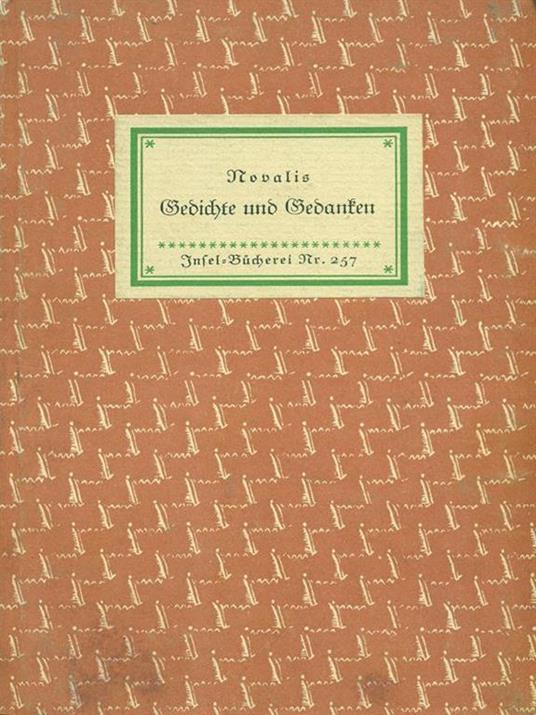Gediche und Gedanfen - Novalis - copertina