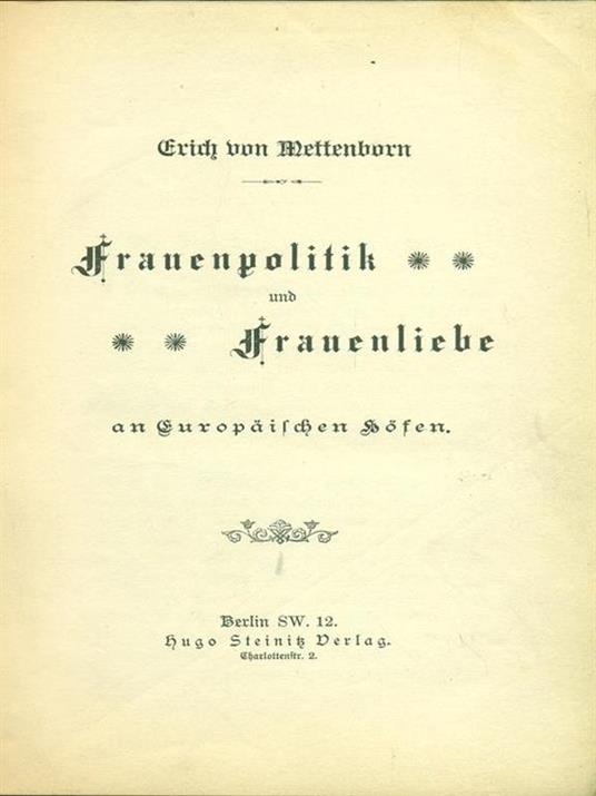 Frauenpolitik und Frauenliebe - 6