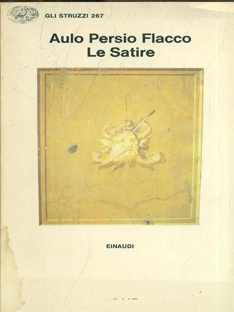 Le satire - A. Flacco Persio - copertina