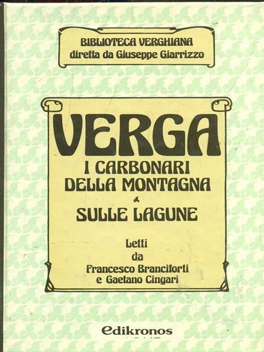 I carbonari della montagna. Sulle lagune - Giovanni Verga - copertina