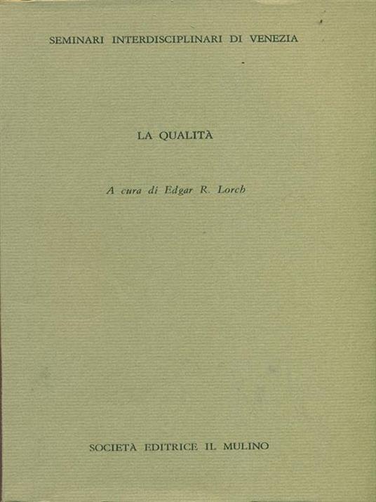 La qualità - copertina