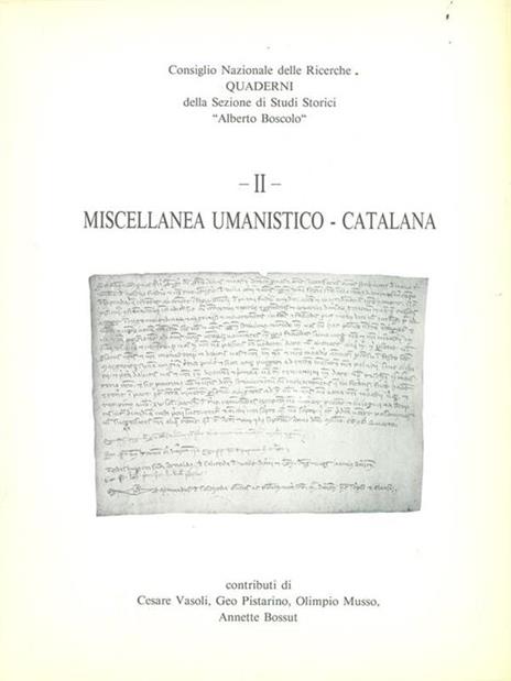 Miscellanea umanistico-catalana II - 5