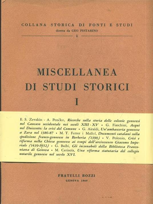 Miscellanea di studi storici I - 4