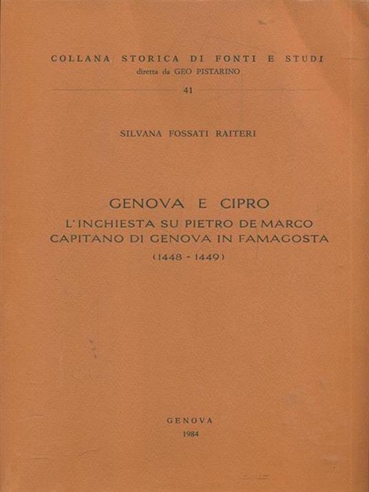 Genova e Cipro. L' inchiestasu Pietro de Marco - Raiteri - 4