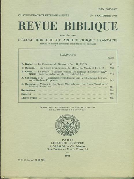 Revue Biblioque n. 4 Ottobre 1986 - 7