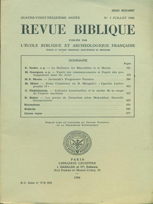 Revue Biblioque n. 3 Luillet 1986 - 10