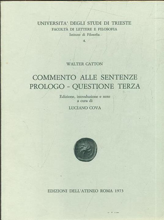 Commento alle sentenze - Walter Catton - 8