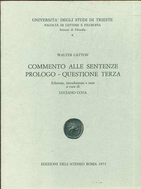 Commento alle sentenze - Walter Catton - 5