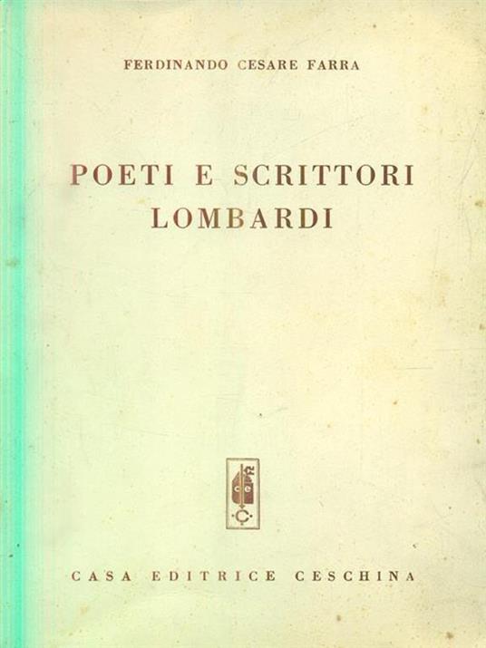 Poeti e scrittori lombardi - Ferdinando Cesare Farra - copertina