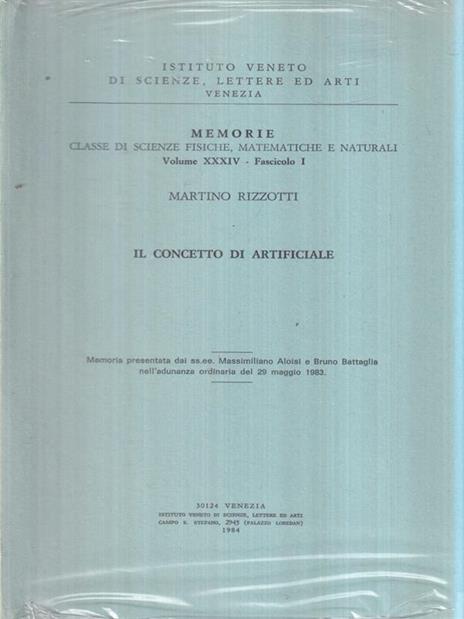 Il concetto di artificiale - Martino Rizzotti - 10