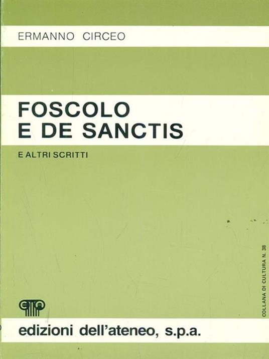 Foscolo e de Sanctis - Ermanno Circeo - copertina