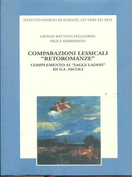 Comparazioni lessicali retoromanze - G. B. Pellegrini - copertina