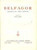 Belfagor anno XXXVI n2 / 31 marzo 1981