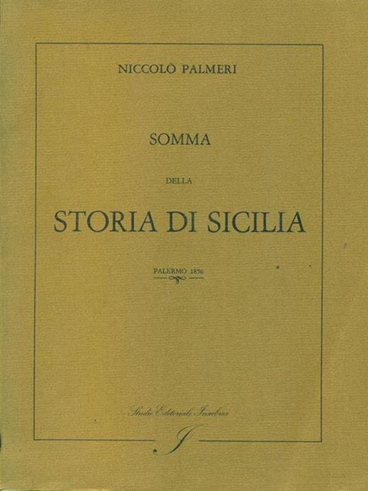 Somma della storia di Sicilia - Niccolo Palmeri - 2