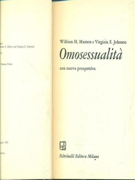 Omosessualità. Una nuova prospettiva - copertina