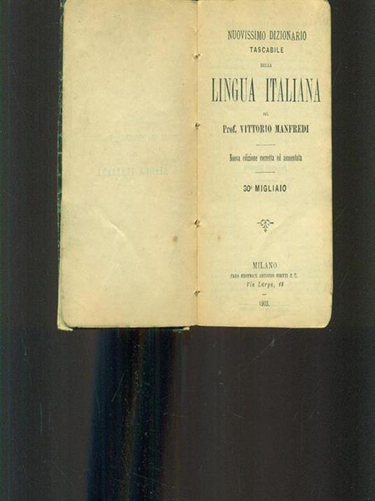 Nuovissimo dizionario tascabile della lingua italiana - Valerio Massimo Manfredi - 2