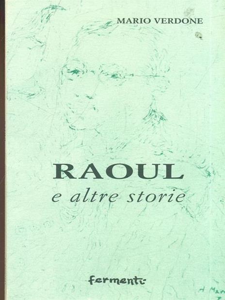 Raoul e altre storie - Mario Verdone - copertina