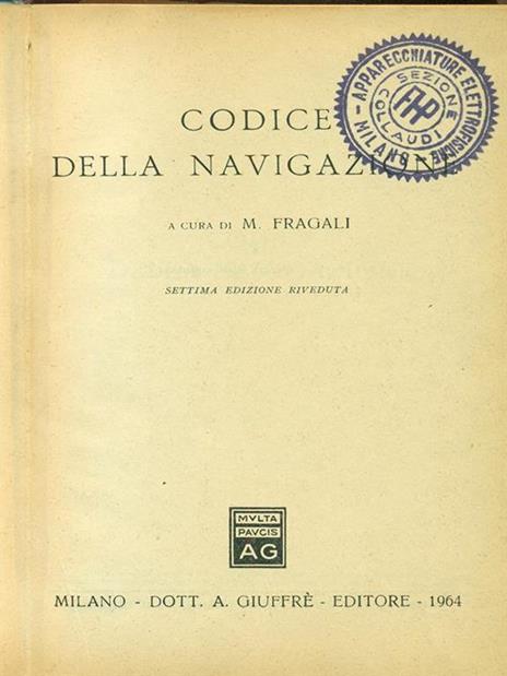 Codice della navigazione - M. Fragali - copertina