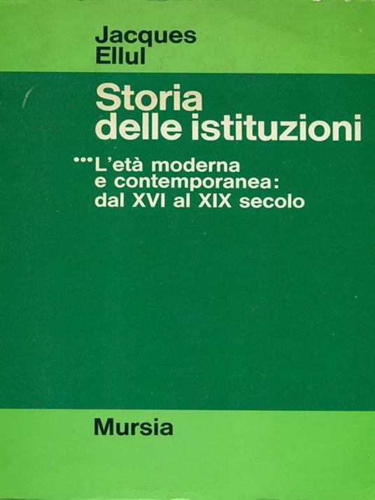 Storia delle istituzioni Vol. 3 - 6