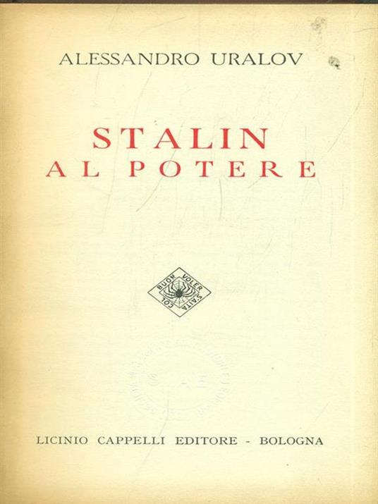 Stalin al potere - Alessandro Uralov - copertina