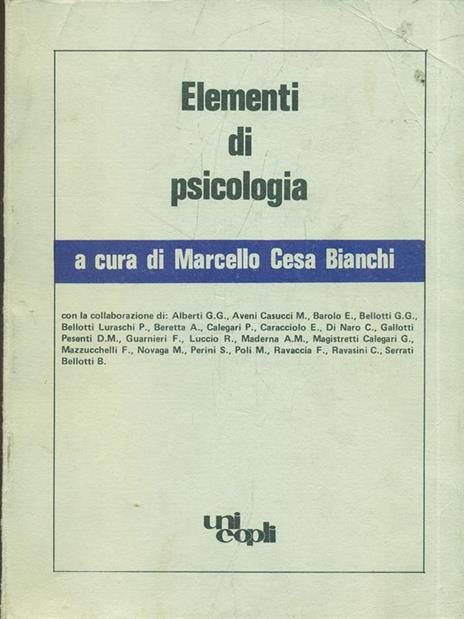 Elementi di psicologia - Marcello Cesa Bianchi - 3