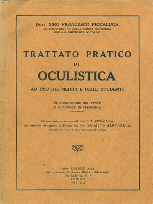 Trattato pratico di oculistica - Siro Francesco Piccaluga - 4