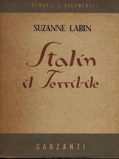 Stalin il terribile - Suzanne Labin - copertina