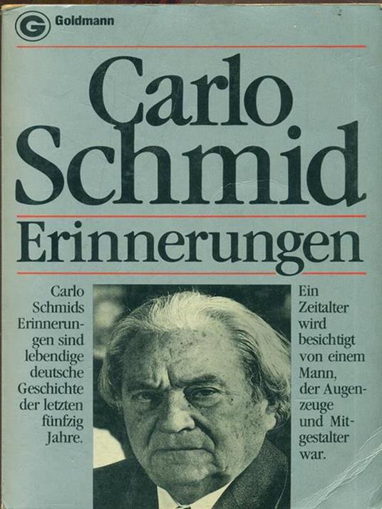 Erinnerungen - Carlo Schmid - 3