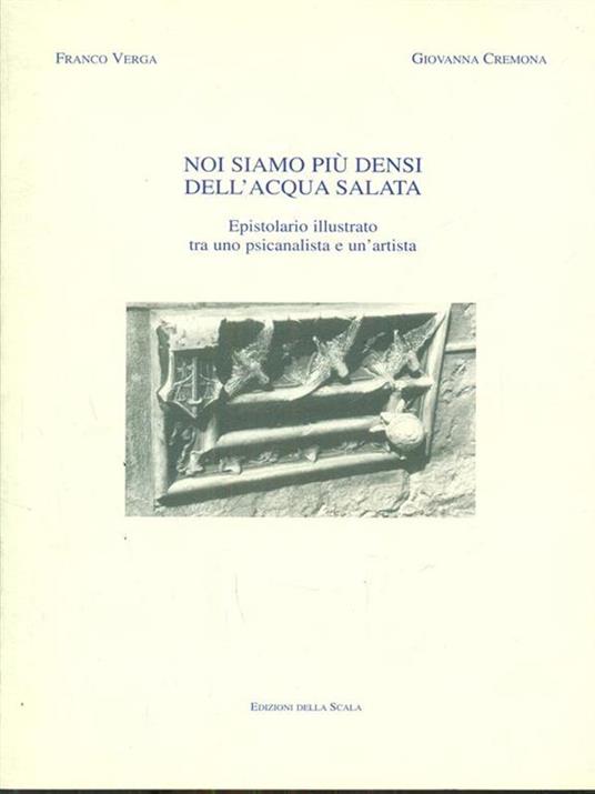 Noi siamo più densi dell'acqua salata - Giovanni Verga - copertina