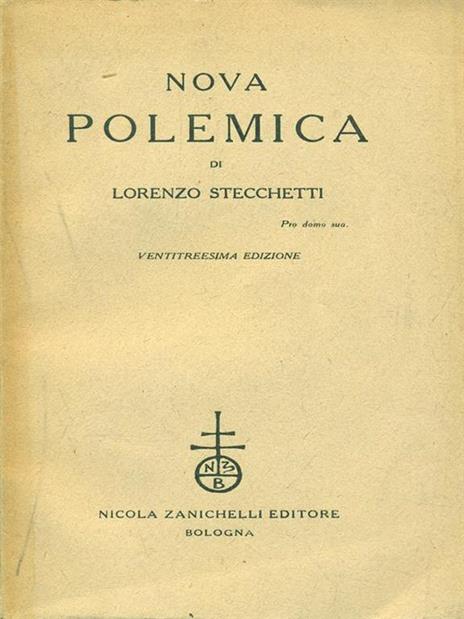 Nova Polemica - Lorenzo Stecchetti - 2