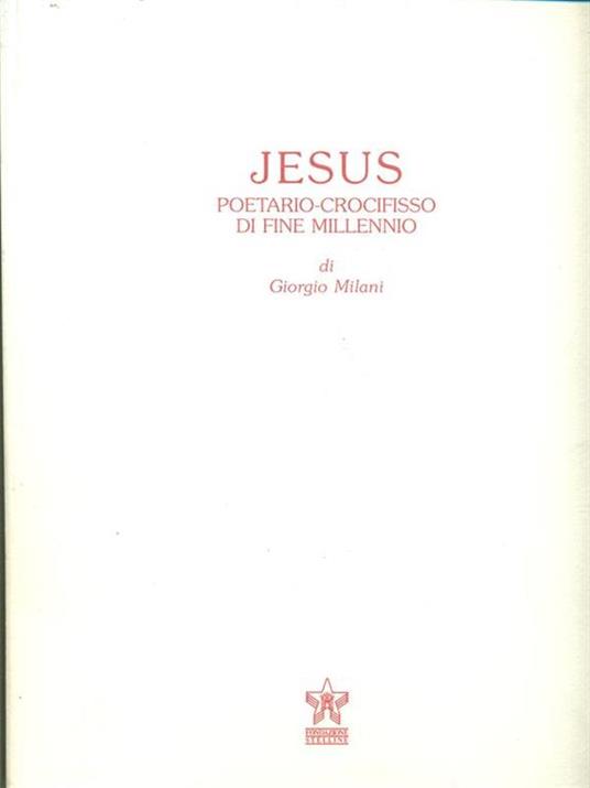 Jesus poetario-crocifisso di fine millennio - copertina