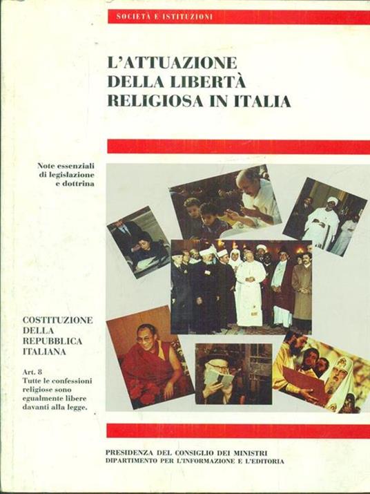 L' attuazione della libertà religiosa in Italia - copertina