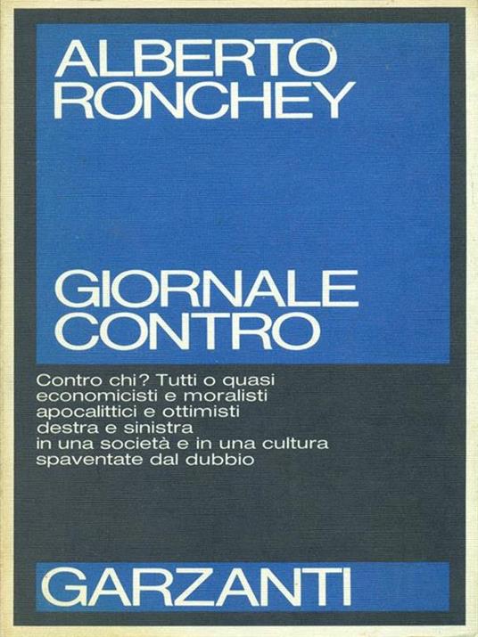 Giornale contro - Alberto Ronchey - copertina