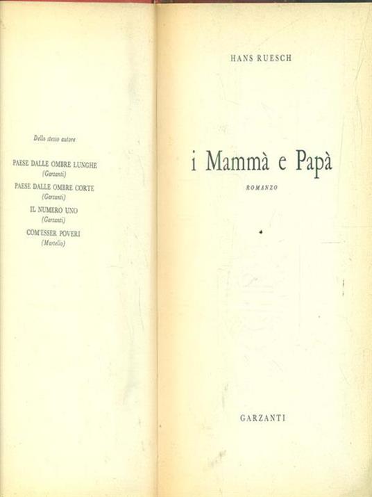 I mammà e i papà - Hans Ruesch - 2