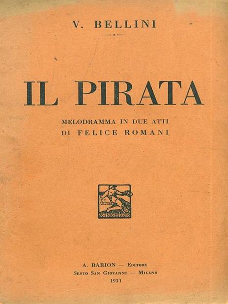 Il pirata - Vincenzo Bellini - copertina