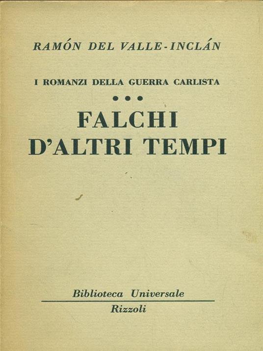 Falchi d'altri tempi - Ramòn del Valle-Inclàn - copertina